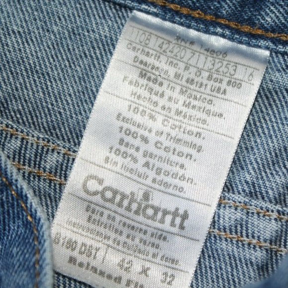 Men's CARHARTT 42x32 Relaxed Fit Work Jeans - Picture 12 of 13